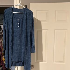 NWOT SHEIN Blue Mini Dress and matching Sweater
